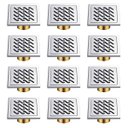 Ver imagem 1 de Ralo Inox 10x10 Banheiro Lavabo Kit 12 Unidades Anti Odor Anti Inseto Cozinha Lavanderia Quintal Seg