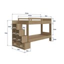 Ver mais imagens de Cama Beliche Infantil Bicama 2,32m com Escada, Nichos e Gavetas Aveiro/Oak- Completa Móveis