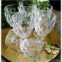Ver imagem 6 de Jogo 6 Taças de Vidro 340ml Cristal Diamante Vinho Suco Água 340ml