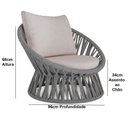 Ver imagem 2 de 04 Poltrona Área Externa Monza Alumínio Pintura Corda Náutica