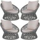 Ver imagem 1 de 04 Poltrona Área Externa Monza Alumínio Pintura Corda Náutica