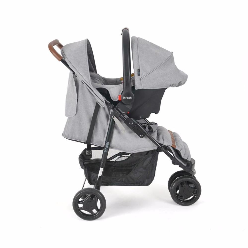 Carrinho com Bebê Conforto Travel System Breeze Duo Infanti Cinza - 7