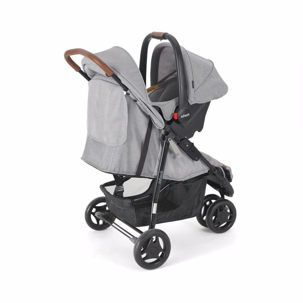 Carrinho com Bebê Conforto Travel System Breeze Duo Infanti Cinza - 6