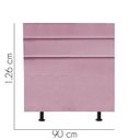 Ver imagem 2 de Cabeceira Estofada Argentina 90cm Solteiro para Cama Box Quarto Suede Rosa Bebê - Gat Magazine