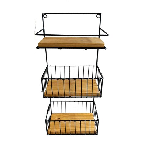 Fruteira com prateleira porta Condimentos Suspensa Artesanal Cozinha Ferro MINAS ARTE PRÓPRIA frutei