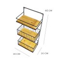 Ver imagem 2 de Fruteira com prateleira porta Condimentos Suspensa Artesanal Cozinha Ferro MINAS ARTE PRÓPRIA frutei