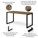 Ver imagem 3 de Mesa Escritorio 150 Cm Industrial Frame F150 Kappesberg Munique