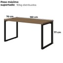 Ver imagem 4 de Mesa Escritorio 150 Cm Industrial Frame F150 Kappesberg Munique