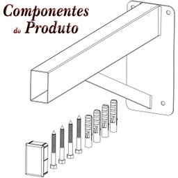 Suporte Pia Parafusar Bancada Aparador 40 Cm Preto - 7