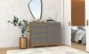 Ver imagem 5 de Cômoda Sapateira Sirius 2 Portas 5 Gavetas Nature Alasca para Calçados e Roupas