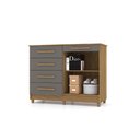 Ver imagem 4 de Cômoda Sapateira Sirius 2 Portas 5 Gavetas Nature Alasca para Calçados e Roupas