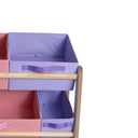 Ver imagem 5 de Prateleira Mdf Organizadora de Brinquedo Infantil Rosa Lilas