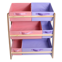 Ver imagem 3 de Prateleira Mdf Organizadora de Brinquedo Infantil Rosa Lilas