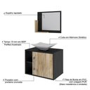 Ver imagem 4 de Conjunto Balcão C-cuba L38 e Espelheira Soft 600 Preto Ônix C-branco Chess Preto Ônix C-carvalho