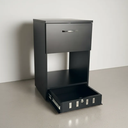 Ver imagem 5 de Mesa de Cabeceira Gaveta Comum e Gaveta Secreta com Fechadura Oculta - Preto