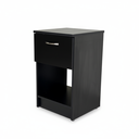 Ver imagem 2 de Mesa de Cabeceira Gaveta Comum e Gaveta Secreta com Fechadura Oculta - Preto