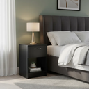 Ver imagem 6 de Mesa de Cabeceira Gaveta Comum e Gaveta Secreta com Fechadura Oculta - Preto