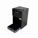 Ver imagem 4 de Mesa de Cabeceira Gaveta Comum e Gaveta Secreta com Fechadura Oculta - Preto