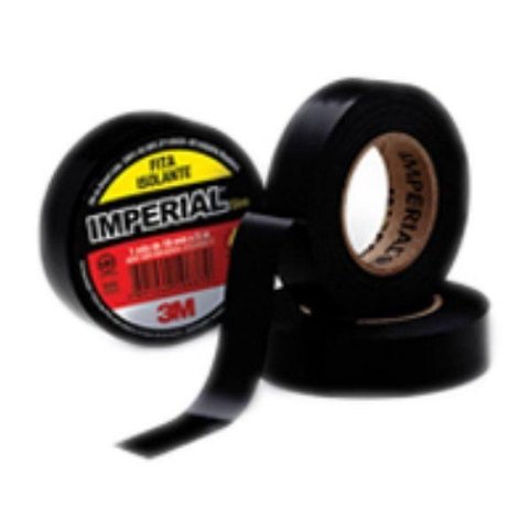 Fita Isolante 18mm X 5m Imperial Slim Preta 3m