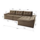 Ver imagem 2 de Sofá Milos 4 lugares e chaise 3,25m