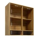 Ver imagem 3 de Armário Aéreo 2 Portas Vidro 100% MDF 80cm Malta Marrom/Amêndoa Espresso Móveis
