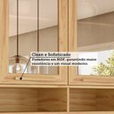 Ver imagem 7 de Armário Aéreo 2 Portas Vidro 100% MDF 80cm Malta Marrom/Amêndoa Espresso Móveis