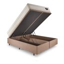 Ver imagem 5 de Base Box Baú Bipartido Casal 138x188 Linho com Colchão Audaz Molas Ensacadas