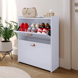 Sapateira Organizadora Pequena Apartamento 12 Pares Calçados Gavetas Basculante Decoração Quarto - 5