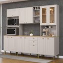Ver imagem 2 de Cozinha Tunísia Completa 263cm com 12 Portas e 2 Gavetas Off White/canelato