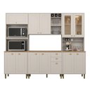Ver imagem 1 de Cozinha Tunísia Completa 263cm com 12 Portas e 2 Gavetas Off White/canelato