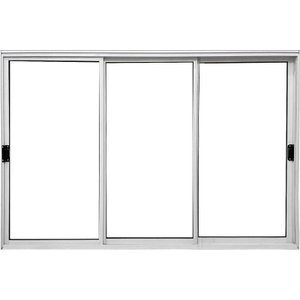 Vitro de Aluminio 3 Folhas Móveis sem Grade Linha Modular:1,20 X 1,50/branco