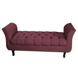 Recamier Grécia Calçadeira Decoração Moderno Quarto Sala Estar Jantar Suede