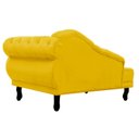 Ver imagem 4 de Recamier Divã Sofá Namoradeira 2 Lugares Lado Esquerdo Capitonê Suede Amarelo