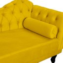 Ver imagem 3 de Recamier Divã Sofá Namoradeira 2 Lugares Lado Esquerdo Capitonê Suede Amarelo