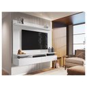 Ver imagem 1 de Painel para Tv Home Suspenso Ambiente Noruega Branco - Móveis Leão