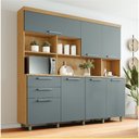 Ver imagem 1 de Cozinha 7 Portas 2 Gavetas Nesher Nobreza 210cm 100 Mdf