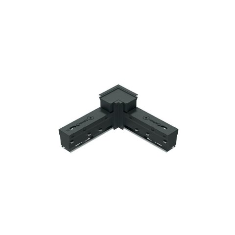 Conector L Horizontal para Trilho de Embutir S.Line 24V Preto Stella