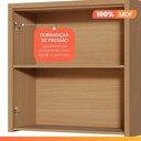 Ver imagem 6 de Armário Aéreo de Cozinha 0,80m 2 Portas 100% Mdf Cléo Madeirado/off White Nesher