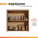 Ver mais imagens de Armário Aéreo de Cozinha 0,80m 2 Portas 100% Mdf Cléo Madeirado/off White Nesher
