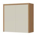 Ver imagem 3 de Armário Aéreo de Cozinha 0,80m 2 Portas 100% Mdf Cléo Madeirado/off White Nesher