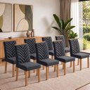 Ver imagem 1 de Conjunto 8 Cadeiras para Sala de Jantar Carol