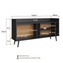 Ver imagem 3 de Rack Retrô para TV até 50 Polegadas 120cm 2 Prateleira Sala