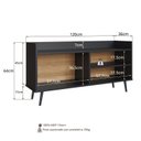 Ver imagem 3 de Rack Retro para Tv 50 Polegadas com 2 Prateleira Sala