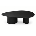 Ver imagem 1 de Mesa de Centro Orgânica Alta 118cm em MDF e Lâmina Natural de Tauari Scarlet Oona Design Preto