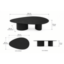 Ver imagem 3 de Mesa de Centro Orgânica Alta 118cm em MDF e Lâmina Natural de Tauari Scarlet Oona Design Preto