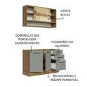 Ver imagem 5 de Armário de Cozinha Compacta 120cm Rustic/Cinza Agata Madesa 02
