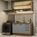 Ver imagem 1 de Armário de Cozinha Compacta 120cm Rustic/Cinza Agata Madesa 02
