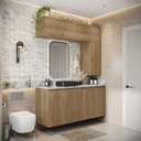 Ver imagem 1 de Conjunto para Banheiro Kappesberg Celeste 7 Peças Nogueira 160cm