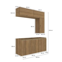 Conjunto para Banheiro Kappesberg Celeste 7 Peças Nogueira 160cm - 4