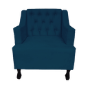 Ver imagem 1 de Poltrona Cadeira Decorativa Para Sala E Recepção Genesis Azul Marinho -LM DECOR